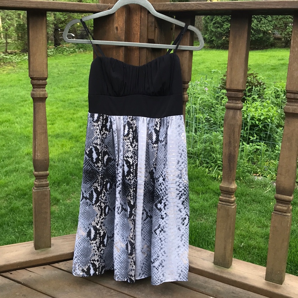 Snake skin print fun formal dress